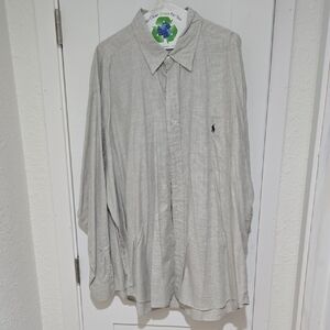 Gray Polo Ralph Lauren Button-Up Shirt